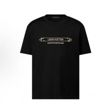 루이비통 남성 라운드 반팔 티셔츠 - Louis vuitton Mens Round Tshirt 