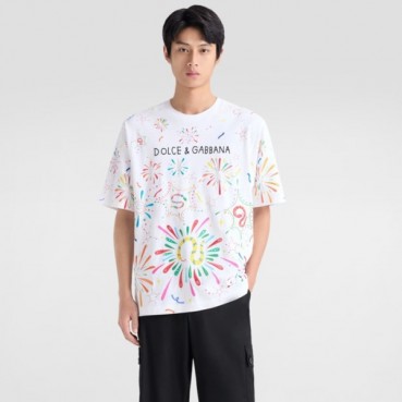 돌체앤가바나 남성 반팔 티셔츠 - Dolce&Gabbana Mens Round Tshirt 