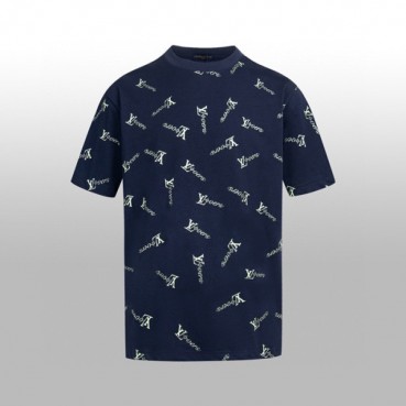 루이비통 남성 라운드 반팔 티셔츠 - Louis vuitton Mens Round Tshirt 