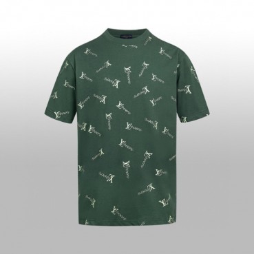 루이비통 남성 라운드 반팔 티셔츠 - Louis vuitton Mens Round Tshirt 