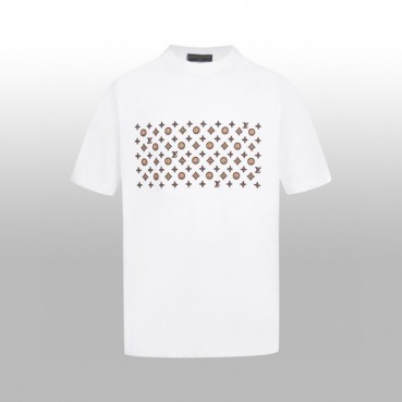 루이비통 남성 라운드 반팔 티셔츠 - Louis vuitton Mens Round Tshirt 