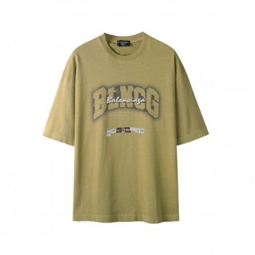 발렌시아가 남성 라운드 반팔 티셔츠 - Balenciaga Mens Round Tshirt 