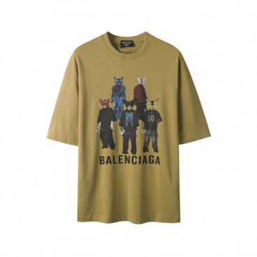 발렌시아가 남성 라운드 반팔 티셔츠 - Balenciaga Mens Round Tshirt 