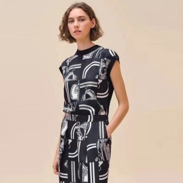 에르메스 여성 크루넥 반팔티 - Hermes Womens Round Tshirt 