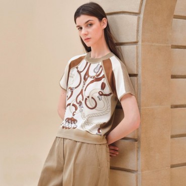 에르메스 여성 크루넥 반팔티 - Hermes Womens Round Tshirt 