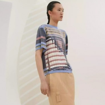 에르메스 여성 라운드 반팔티 - Hermes Womens Round Tshirt 