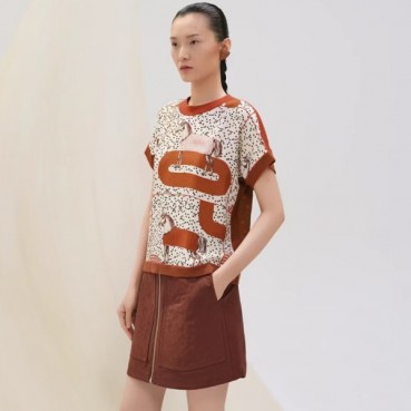 에르메스 여성 크루넥 반팔티 - Hermes Womens Round Tshirt 