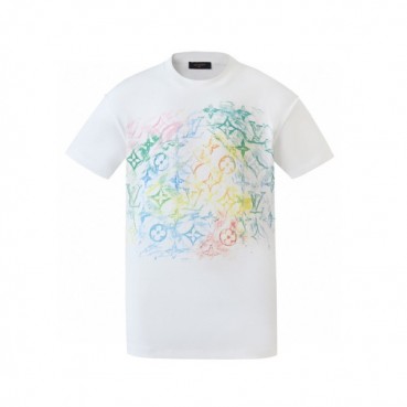 루이비통 남성 라운드 반팔 티셔츠 - Louis vuitton Mens Round Tshirt 