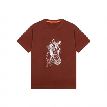 에르메스 남성 라운드 반팔티 - Hermes Mens Round Tshirt 