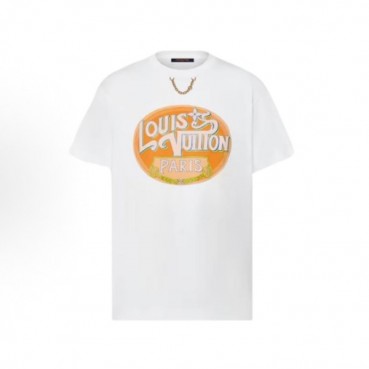 루이비통 남성 라운드 반팔 티셔츠 - Louis vuitton Mens Round Tshirt 
