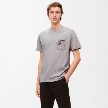 로에베 남성 라운드 반팔티 - Loewe Mens Round Tshirt 