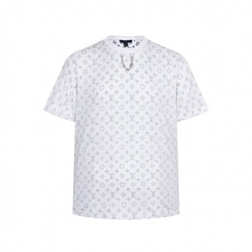 루이비통 남성 라운드 반팔 티셔츠 - Louis vuitton Mens Round Tshirt 