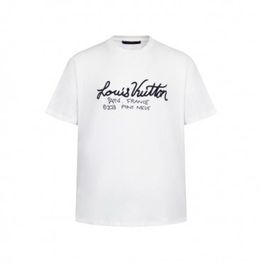 루이비통 남성 라운드 반팔 티셔츠 - Louis vuitton Mens Round Tshirt 