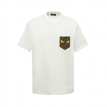 펜디 남성 라운드 반팔 티셔츠 - Fendi Mens Round Tshirt 
