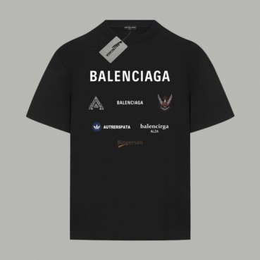 발렌시아가 남성 라운드 반팔 티셔츠 - Balenciaga Mens Round Tshirt 