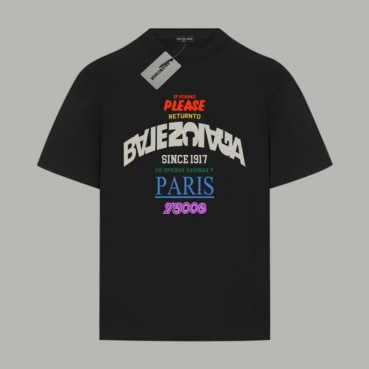 발렌시아가 남성 라운드 반팔 티셔츠 - Balenciaga Mens Round Tshirt 