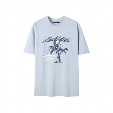 루이비통 남성 라운드 반팔 티셔츠 - Louis vuitton Mens Round Tshirt 