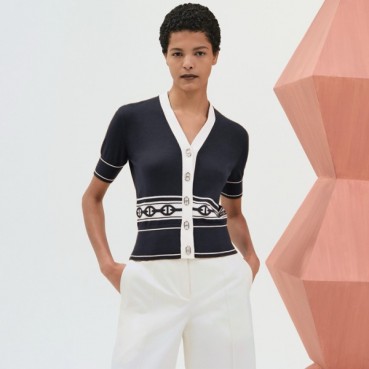 에르메스 여성 브이넥 반팔티 - Hermes Womens V