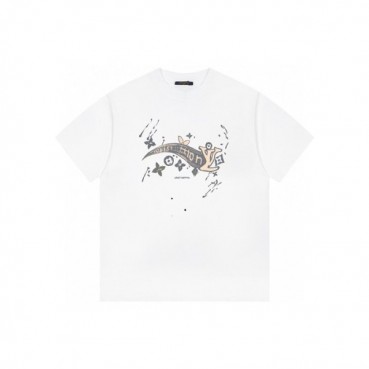 루이비통 남성 라운드 반팔 티셔츠 - Louis vuitton Mens Round Tshirt 
