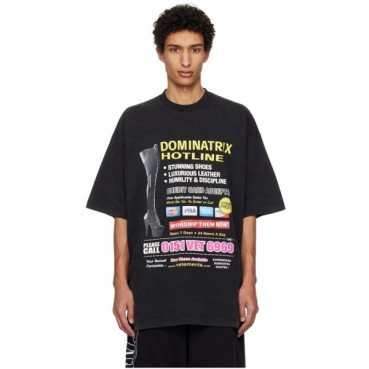 베트멍 남성 라운드 반팔 티셔츠 - Vetements Mens Oversize Tshirt 