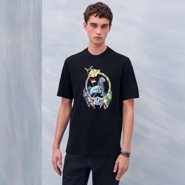 에르메스 남성 라운드 반팔티 - Hermes Mens Round Tshirt 