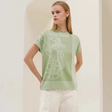 에르메스 여성 크루넥 반팔티 - Hermes Womens Round Tshirt 