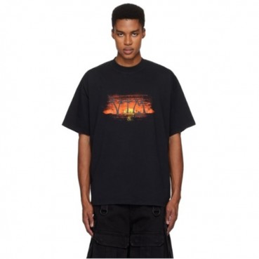 발렌시아가 남성 라운드 반팔 티셔츠 - Balenciaga Mens Round Tshirt 
