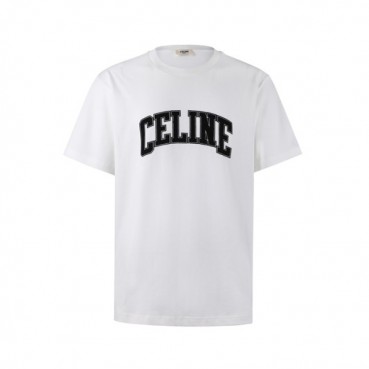 셀린느 남/녀 빅로고 반팔 프린팅 티셔츠 - Celine Unisex Round Tshirt 