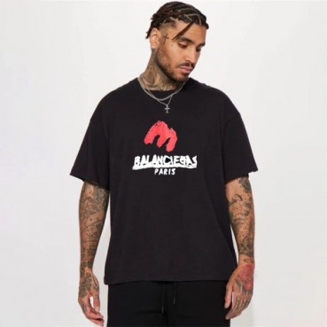 발렌시아가 남성 라운드 반팔 티셔츠 - Balenciaga Mens Round Tshirt 