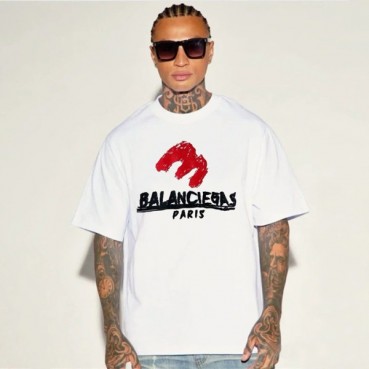 발렌시아가 남성 라운드 반팔 티셔츠 - Balenciaga Mens Round Tshirt 