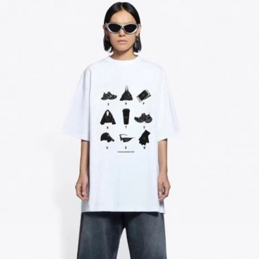 발렌시아가 남성 라운드 반팔 티셔츠 - Balenciaga Mens Round Tshirt 
