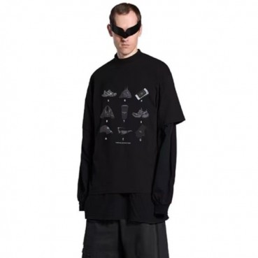 발렌시아가 남성 라운드 반팔 티셔츠 - Balenciaga Mens Round Tshirt 