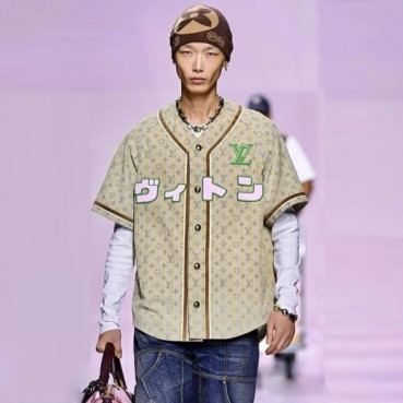 루이비통 남성 라운드 반팔 티셔츠 - Louis vuitton Mens Round Tshirt 