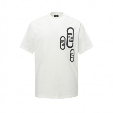펜디 남성 라운드 반팔 티셔츠 - Fendi Mens Round Tshirt 