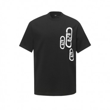 펜디 남성 라운드 반팔 티셔츠 - Fendi Mens Round Tshirt 