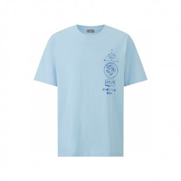 디올 남성 라운드 반팔 티셔츠 - Dior Mens Round Tshirt 