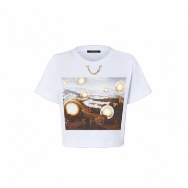 루이비통 여성 반팔 티셔츠 - Louis vuitton Womens White Tshirt 