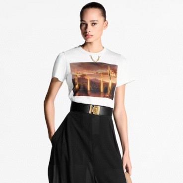 루이비통 여성 반팔 티셔츠 - Louis vuitton Womens White Tshirt 