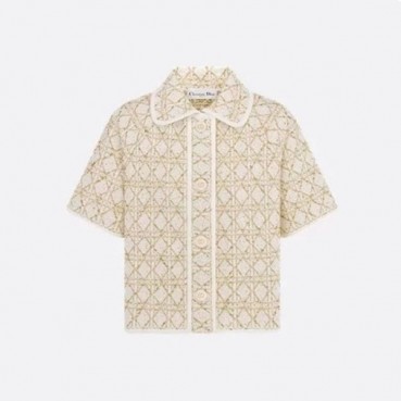 디올 여성 트위드 반팔티 - Dior Womens Tweed Tshirt 