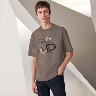 에르메스 남성 라운드 반팔티 - Hermes Mens Round Tshirt 