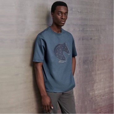 에르메스 남성 라운드 반팔티 - Hermes Mens Round Tshirt 
