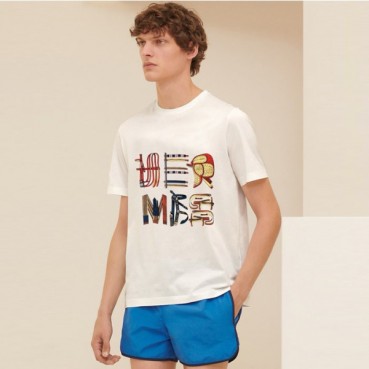 에르메스 남성 라운드 반팔티 - Hermes Mens Round Tshirt 