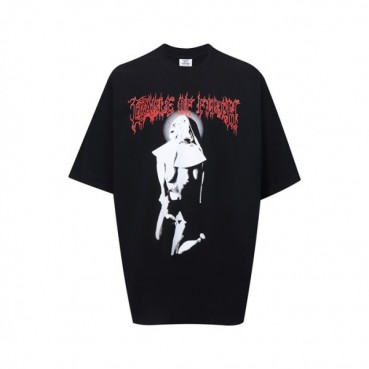 베트멍 남/녀 라운드 반팔 티셔츠 - Vetements Unisex Oversize Tshirt 