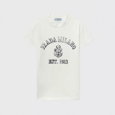 프라다 여성 반팔 티셔츠 - Prada Womens Round Tshirt 