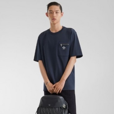 펜디 남성 라운드 반팔 티셔츠 - Fendi Mens Round Tshirt 