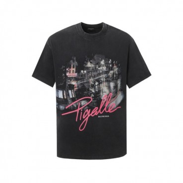 발렌시아가 남성 라운드 반팔 티셔츠 - Balenciaga Mens Round Tshirt 