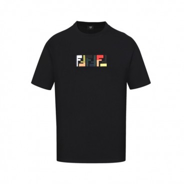 펜디 남성 라운드 반팔 티셔츠 - Fendi Mens Round Tshirt 