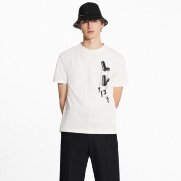 루이비통 남성 라운드 반팔 티셔츠 - Louis vuitton Mens Round Tshirt 