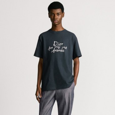 디올 남성 라운드 반팔 티셔츠 - Dior Mens Round Tshirt 