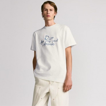 디올 남성 라운드 반팔 티셔츠 - Dior Mens Round Tshirt 